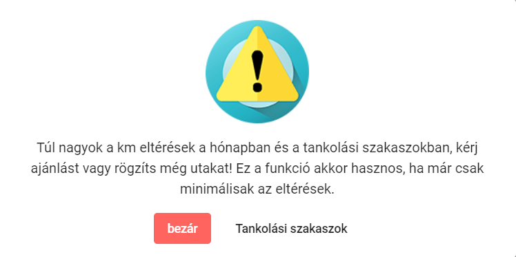 km eltérések javítása sikertelen