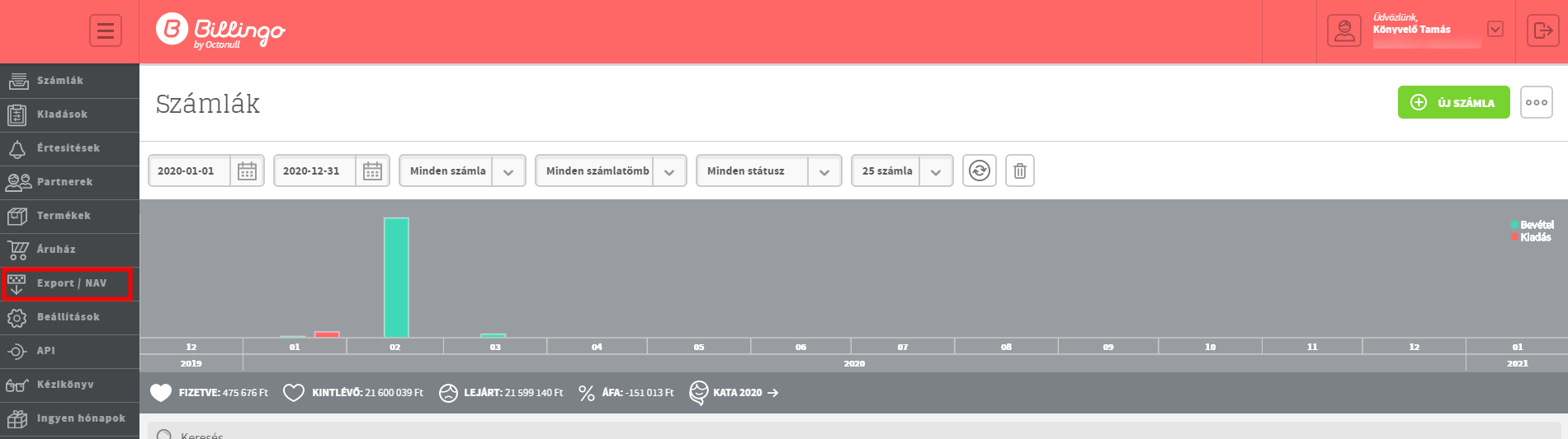 RoadRecord fix utak importálása Billingo 3