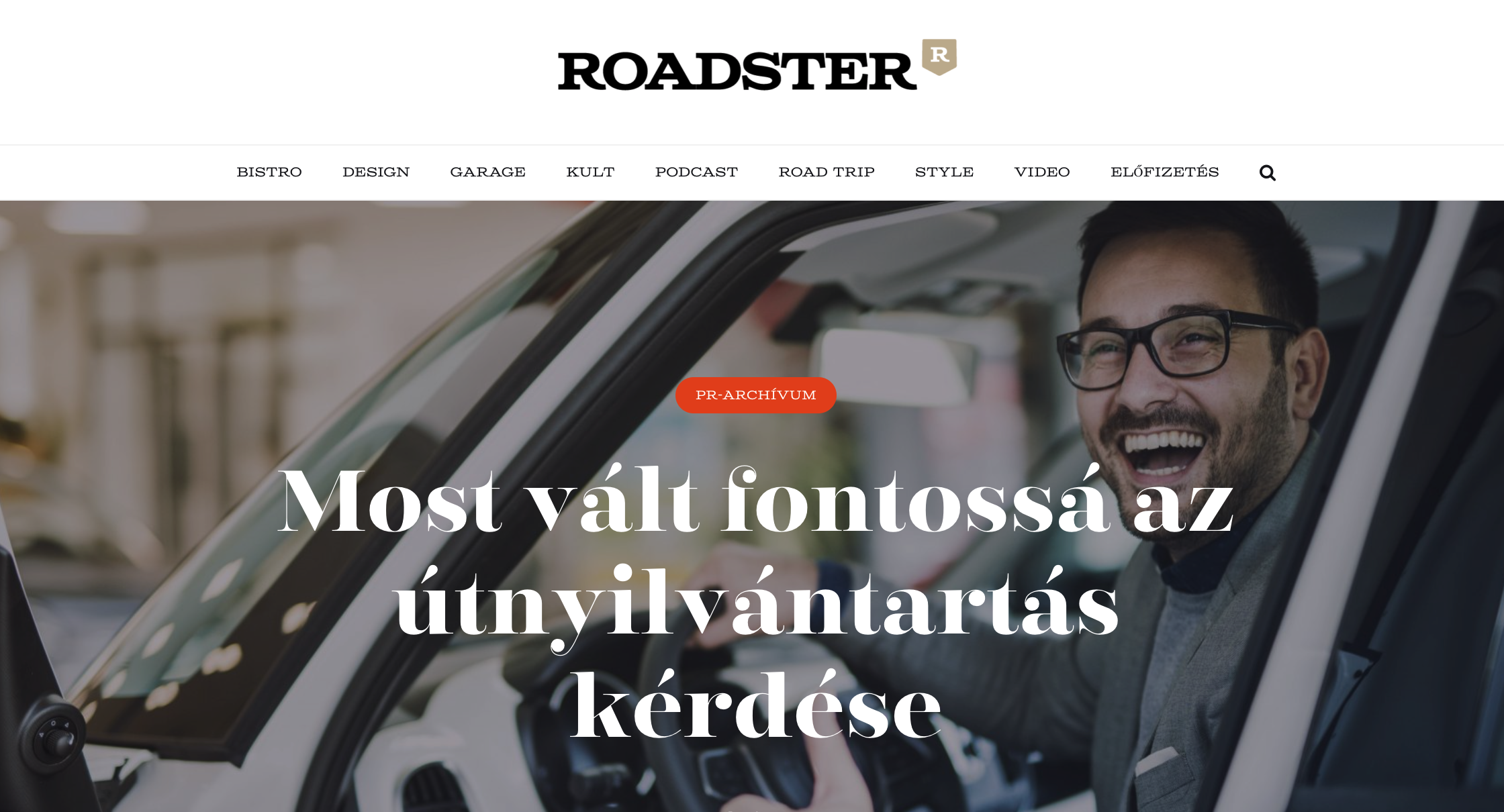 útnyilvántartás roadster