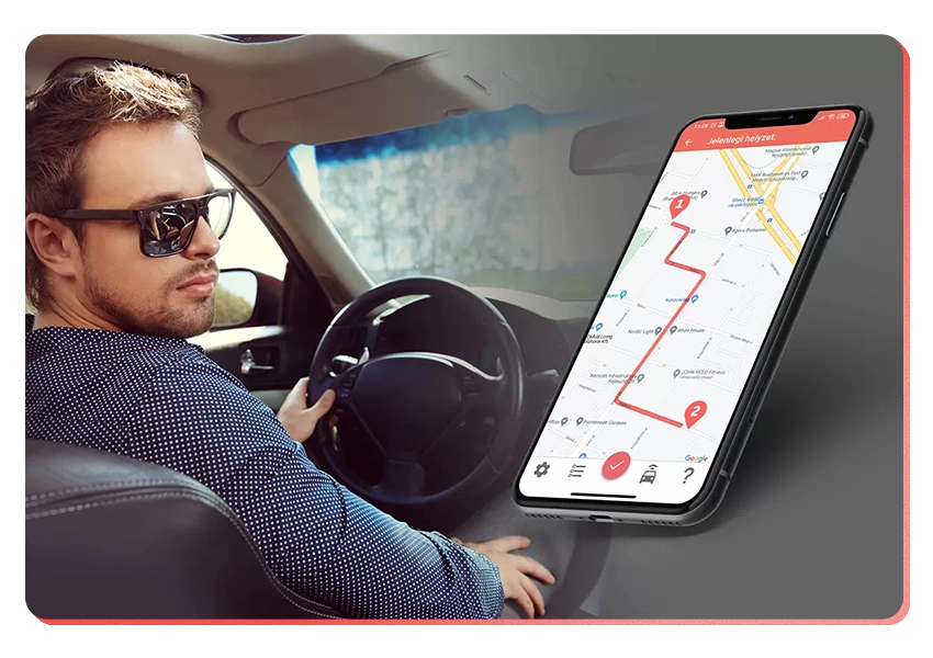 GPS útnyilvántartó mobil app