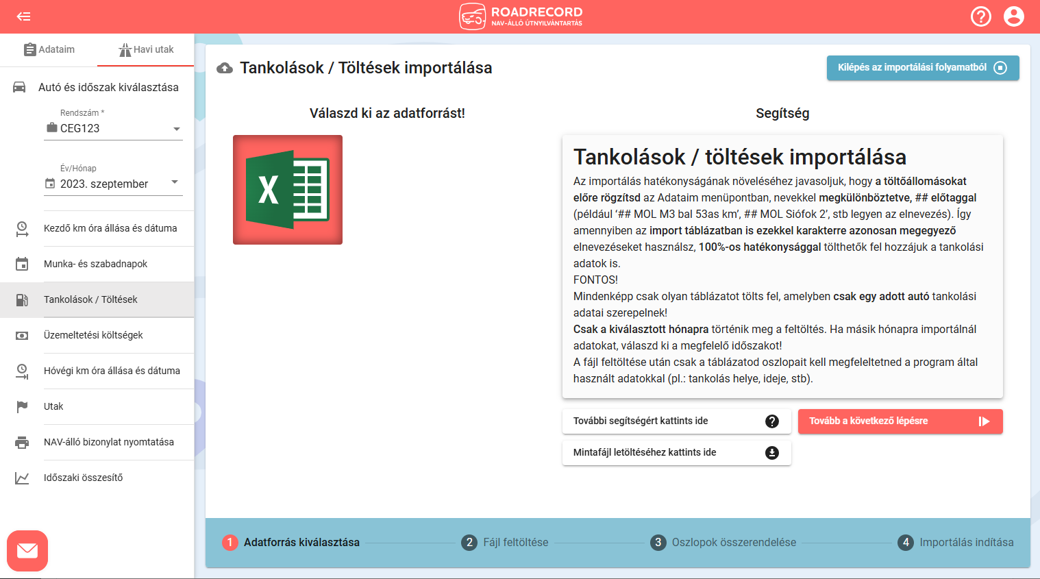 tankolás import 3