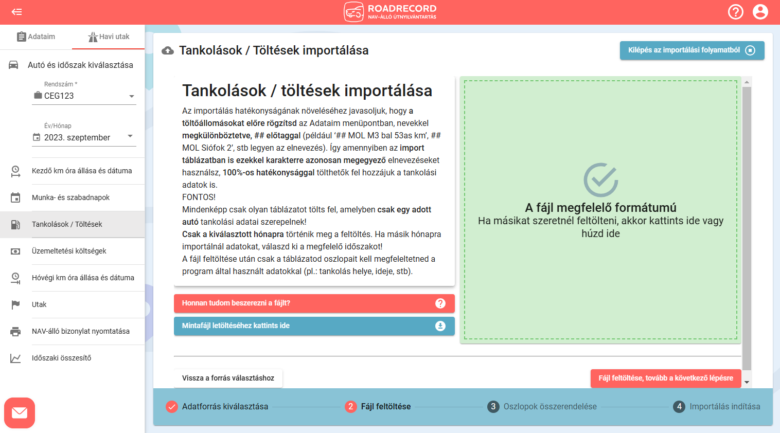 tankolás import 5