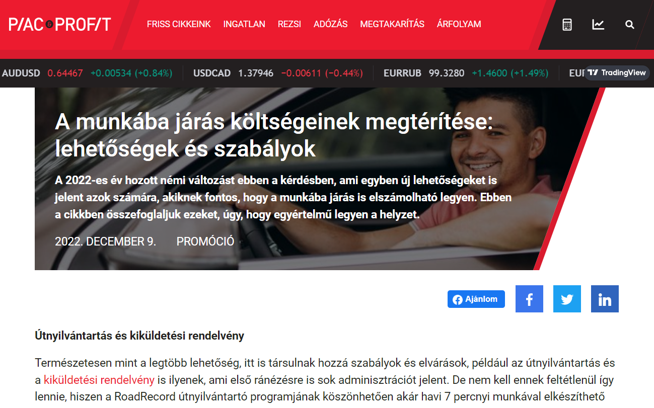 a munkába járás költségeinek megtérítése