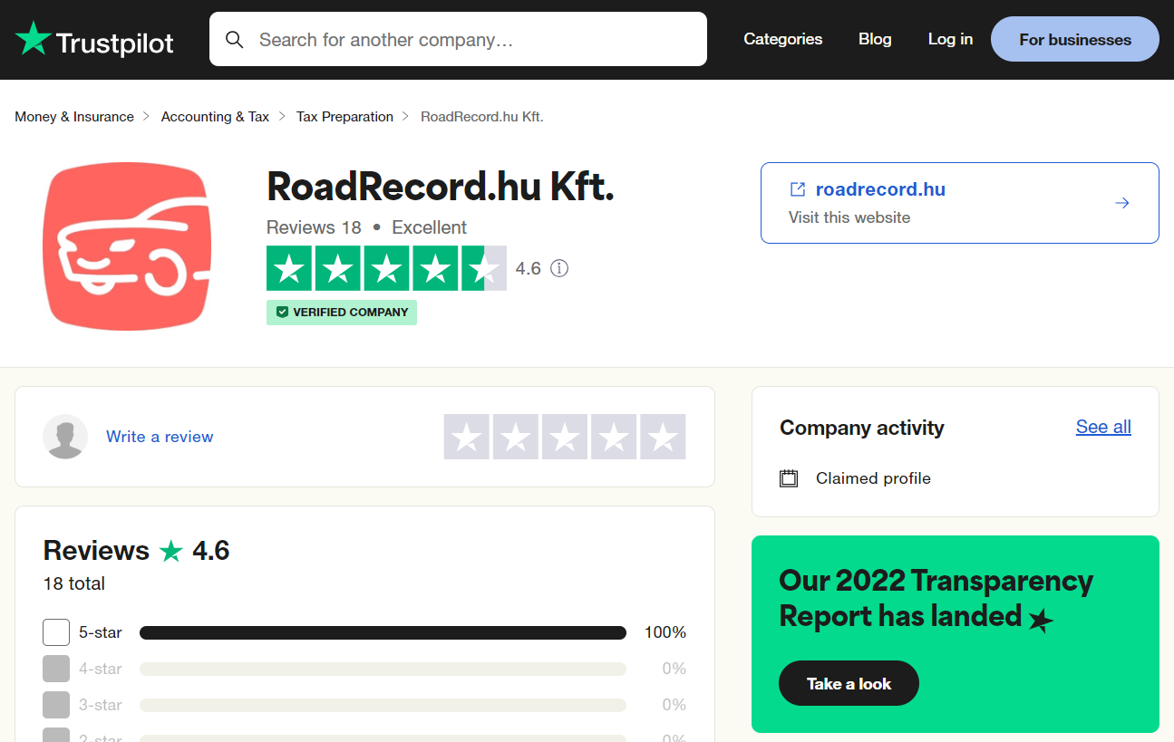 trustpilot roadrecord