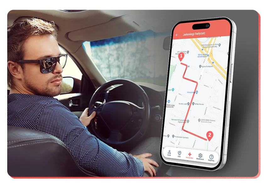 útnyilvántartó program mobilapp