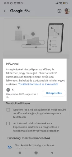 google-helyelozmenyek-bekapcsolas Google Helyelőzmények bekapcsolása