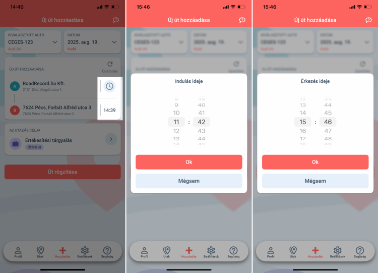 RoadRecord iOS mobilapp frissítés