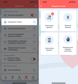 útrögzítési mód menüpont