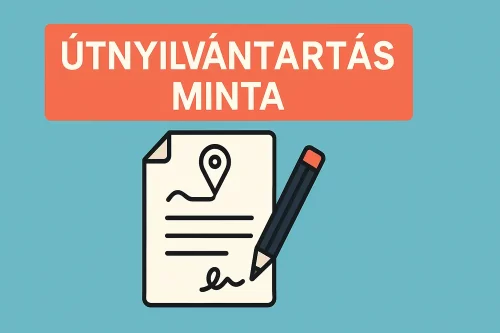 útnyilvántartás minta