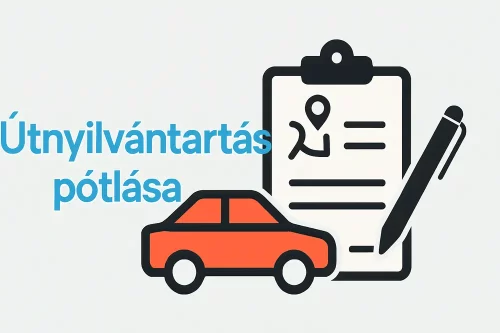 útnyilvántartás pótlása